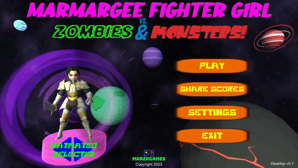 Marmargee Fighter Girl vs Zombies And Monsters