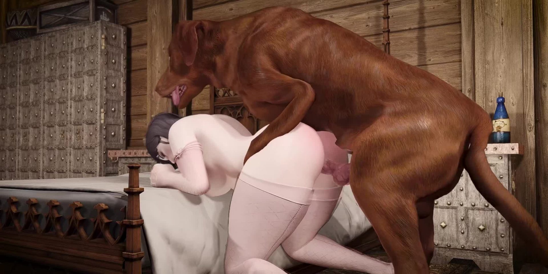 Wedding Night & Canine Cock [3DErotica]
