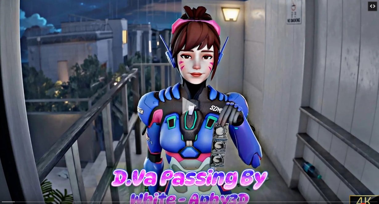 D.Va Passing By [White] [Aphy3D]
