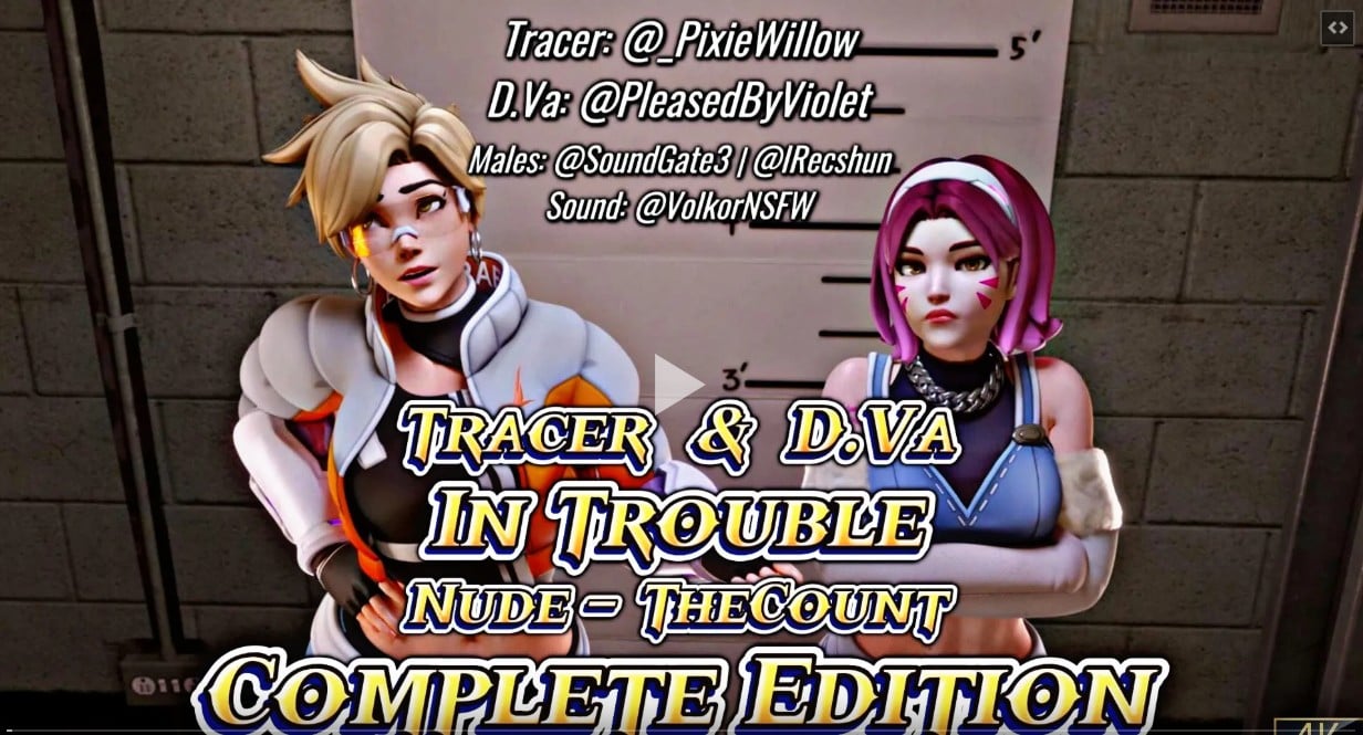 Tracer & D.Va – In Trouble [Nude] [4K] [TheCount]