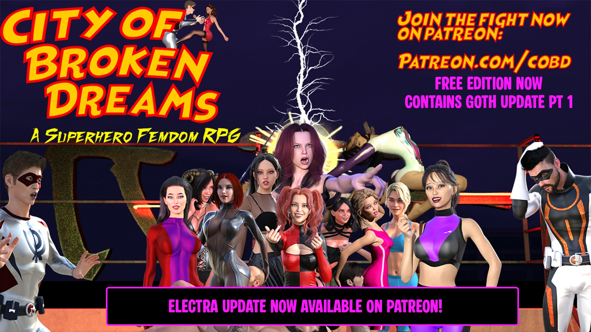 City of Broken Dreams: A Femdom Superhero Game [v0.192]