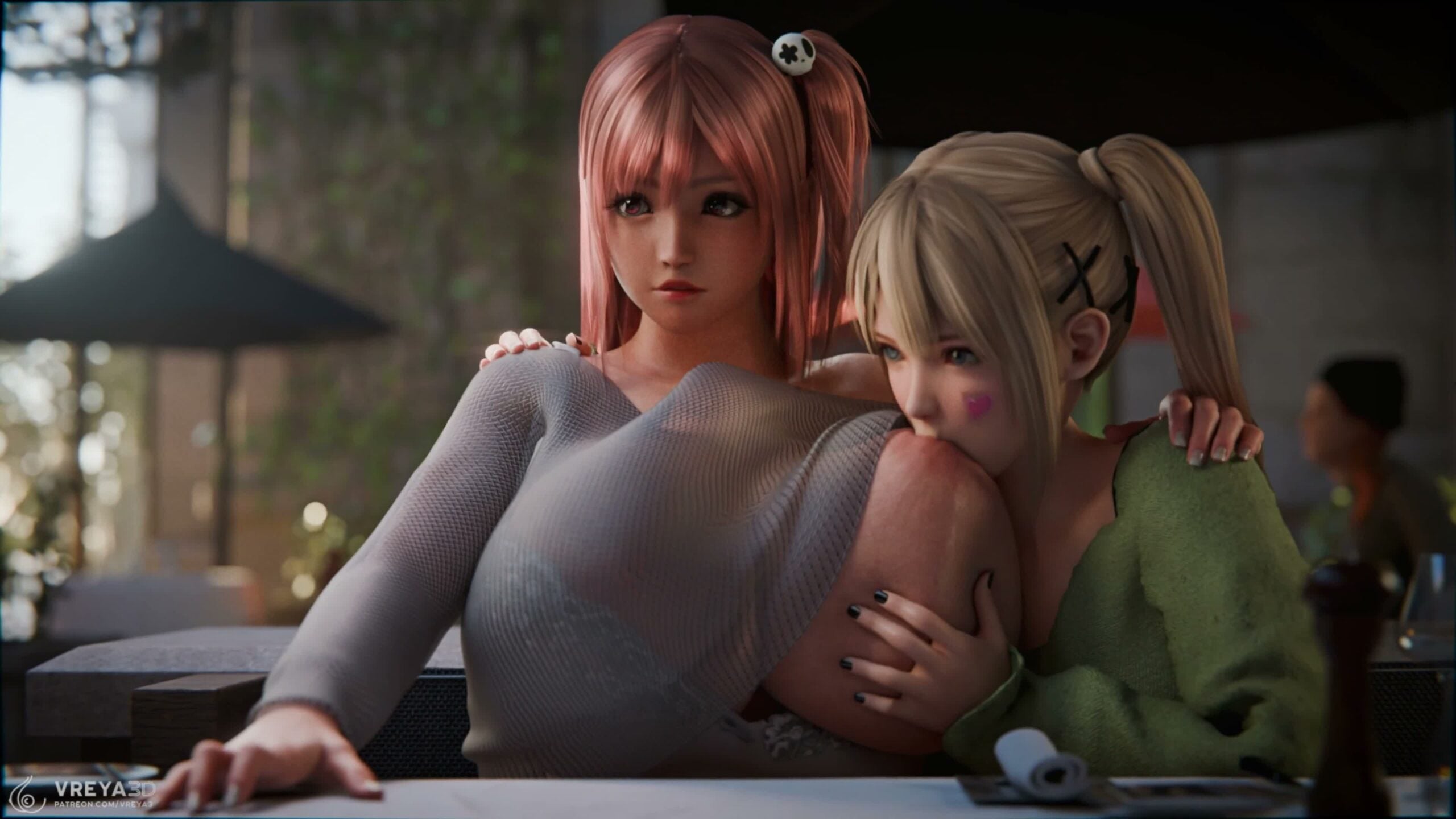Honoka & Marie Rose Breastsucking 2 [4K60FPS] [Vreya3D]